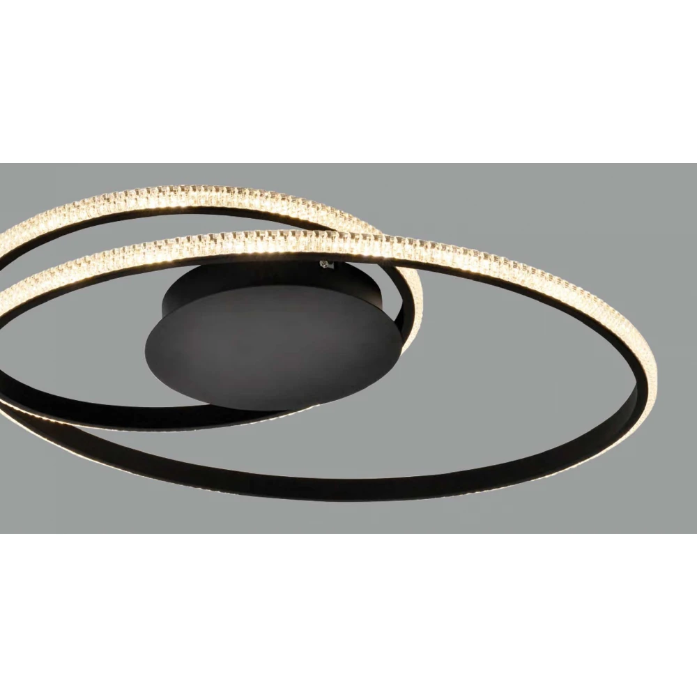 LED Φωτιστικό Οροφής Μεταλλικό Μαύρο D57cm 28W BERLIN VIOKEF