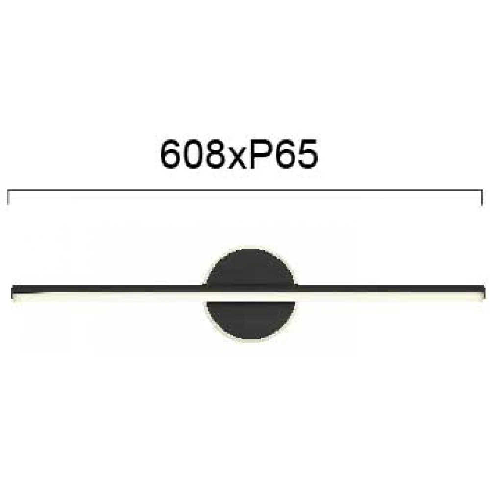 LED Φωτιστικό Τοίχου Μαύρο 11W IP44 Camelia - Viokef