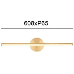 LED Φωτιστικό Τοίχου Χρυσό 11W IP44 Camelia - Viokef