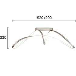 LED Πλαφονιέρα Ασημί 50W CAPRICE - VIOKEF