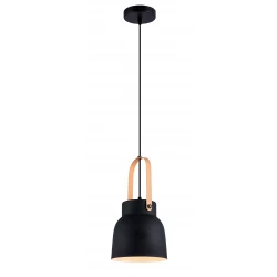 Κρεμαστό Φωτιστικό Μονόφωτο Μαύρο Ø19cm 1x E27 40W max CARLA - Viokef