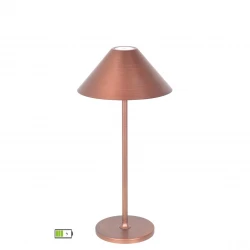 LED Επαναφορτιζόμενο Πορτατίφ Χάλκινο Dimmable IP54 3W CONE - VIOKEF