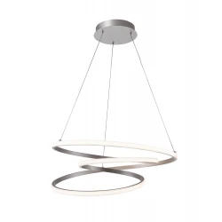 LED Κρεμαστό Φωτιστικό Αλουμινίου Ασημί 40W CORT - VIOKEF
