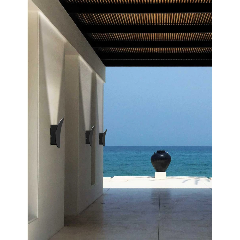 LED Απλίκα Αλουμινίου Ανθρακί 7W IP54 CORTO Viokef