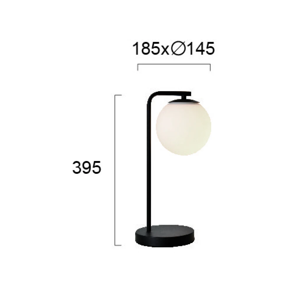 Πορτατίφ Σε Μαύρο Χρώμα 1x E14 10W max DANAE - Viokef