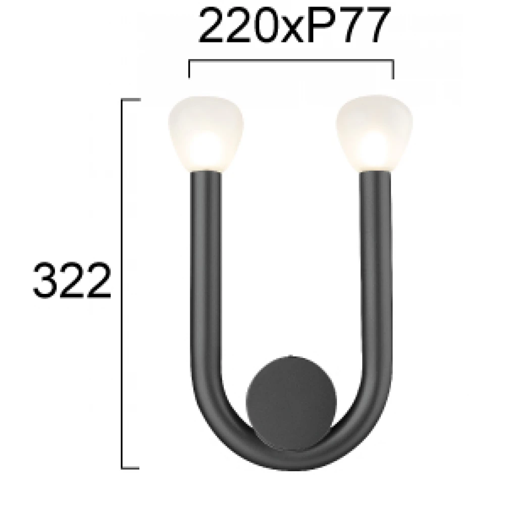 Φωτιστικό Τοίχου 2xG9 Delori - Viokef