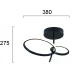 LED Πλαφονιέρα Μαύρη 36W DOUBLE - VIOKEF