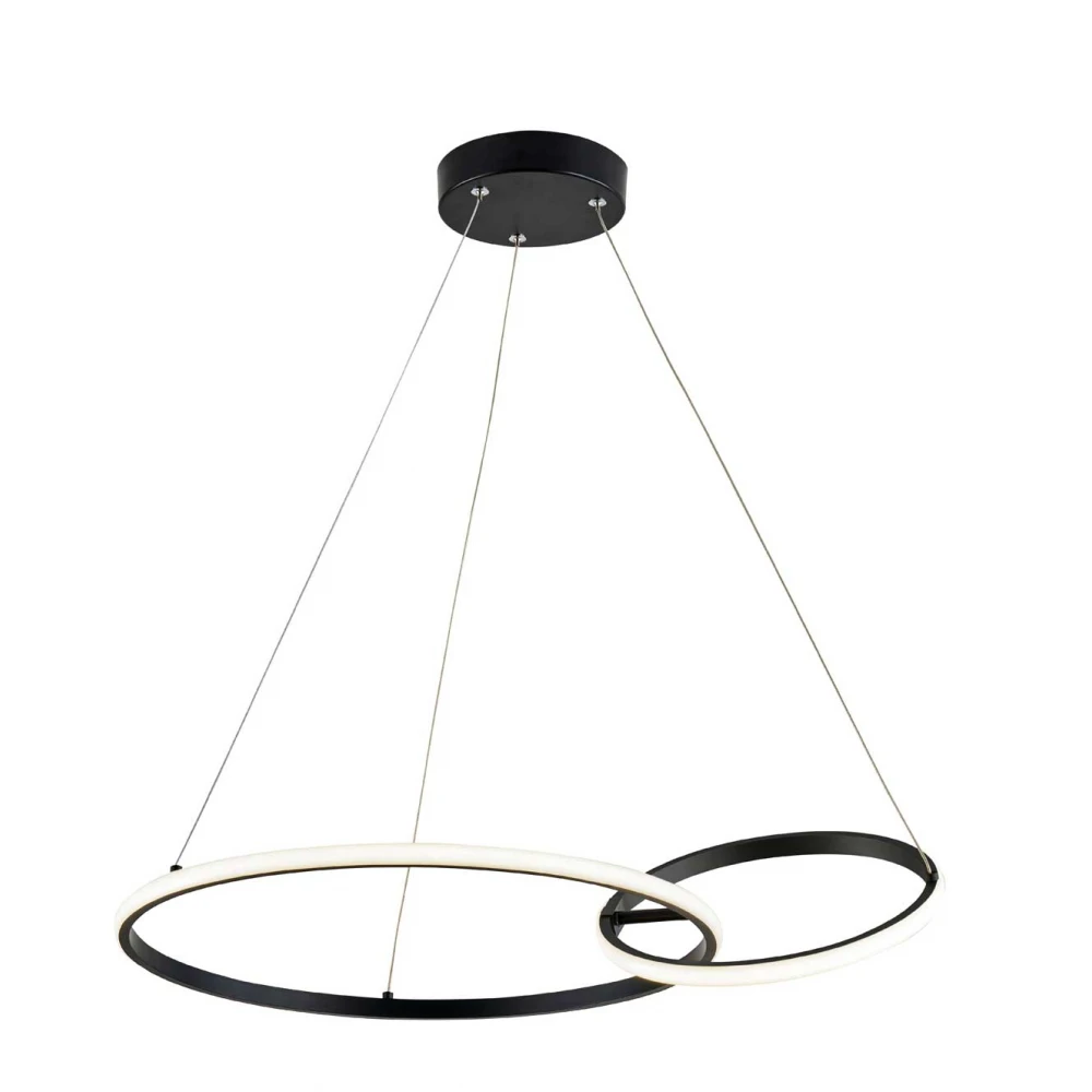 LED Κρεμαστό Φωτιστικό Μαύρο 36W DOUBLE - VIOKEF