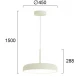 LED Μονόφωτο Φωτιστικό Μπεζ 36W CRI93 Deva Viokef