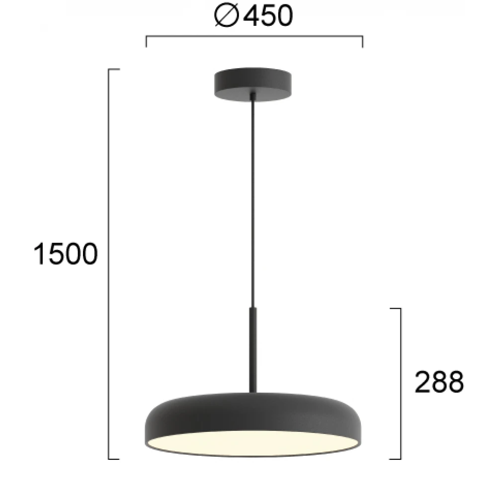 LED Μονόφωτο Φωτιστικό Μαύρο 36W CRI93 Deva Viokef