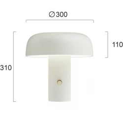 LED Φωτιστικό Επιτραπέζιο Μπεζ 18W Deva - Viokef