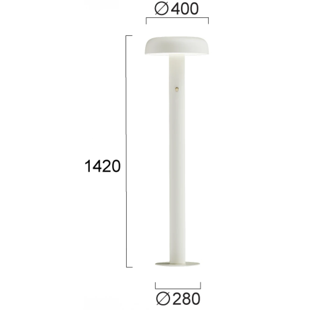 LED Φωτιστικό Δαπέδου Μπεζ 28W CRI93 Deva - Viokef