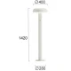 LED Φωτιστικό Δαπέδου Μπεζ 28W CRI93 Deva - Viokef