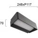 LED Απλίκα Εξωτερικού Χώρου Αλουμινίου Ανθρακί UP-DOWN 13W IP65  EDISON - VIOKEF
