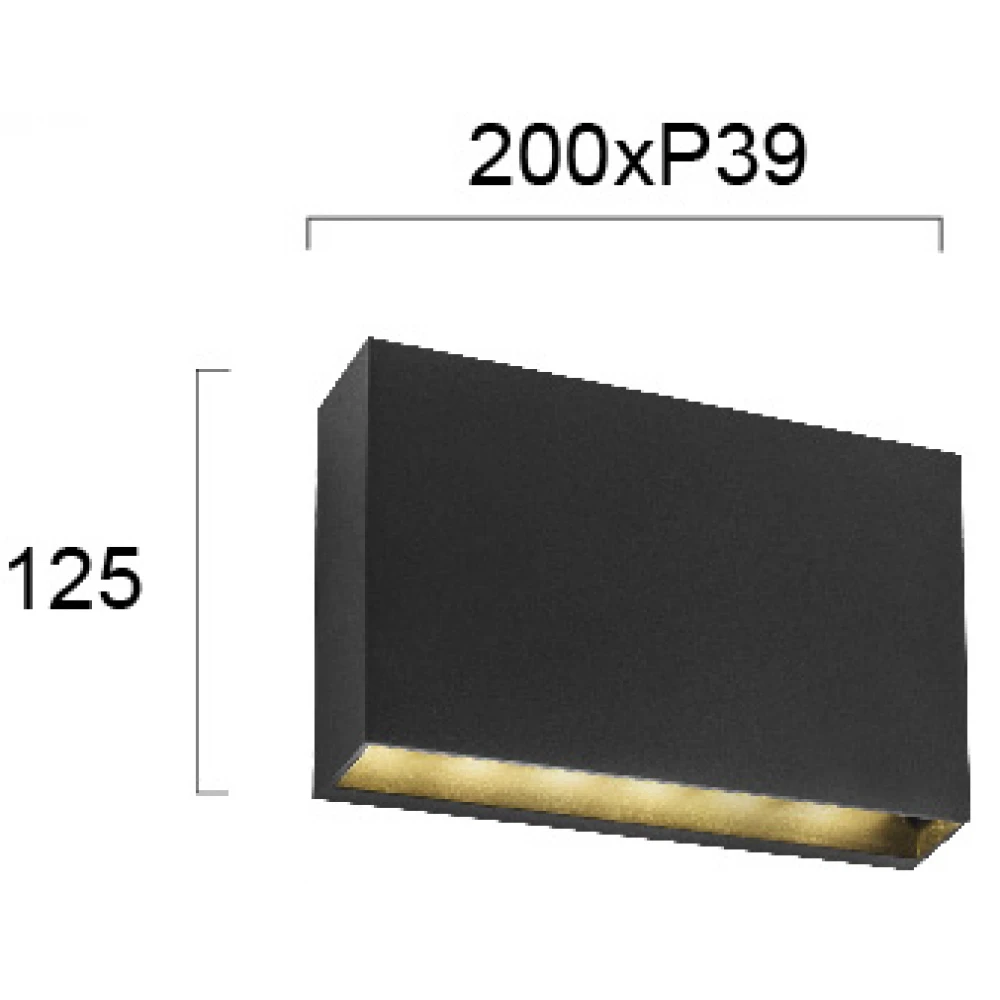 LED Απλίκα LED Πλαστική Σε Ανθρακί Up - Down 13W IP65 ELVIRA - VIOKEF