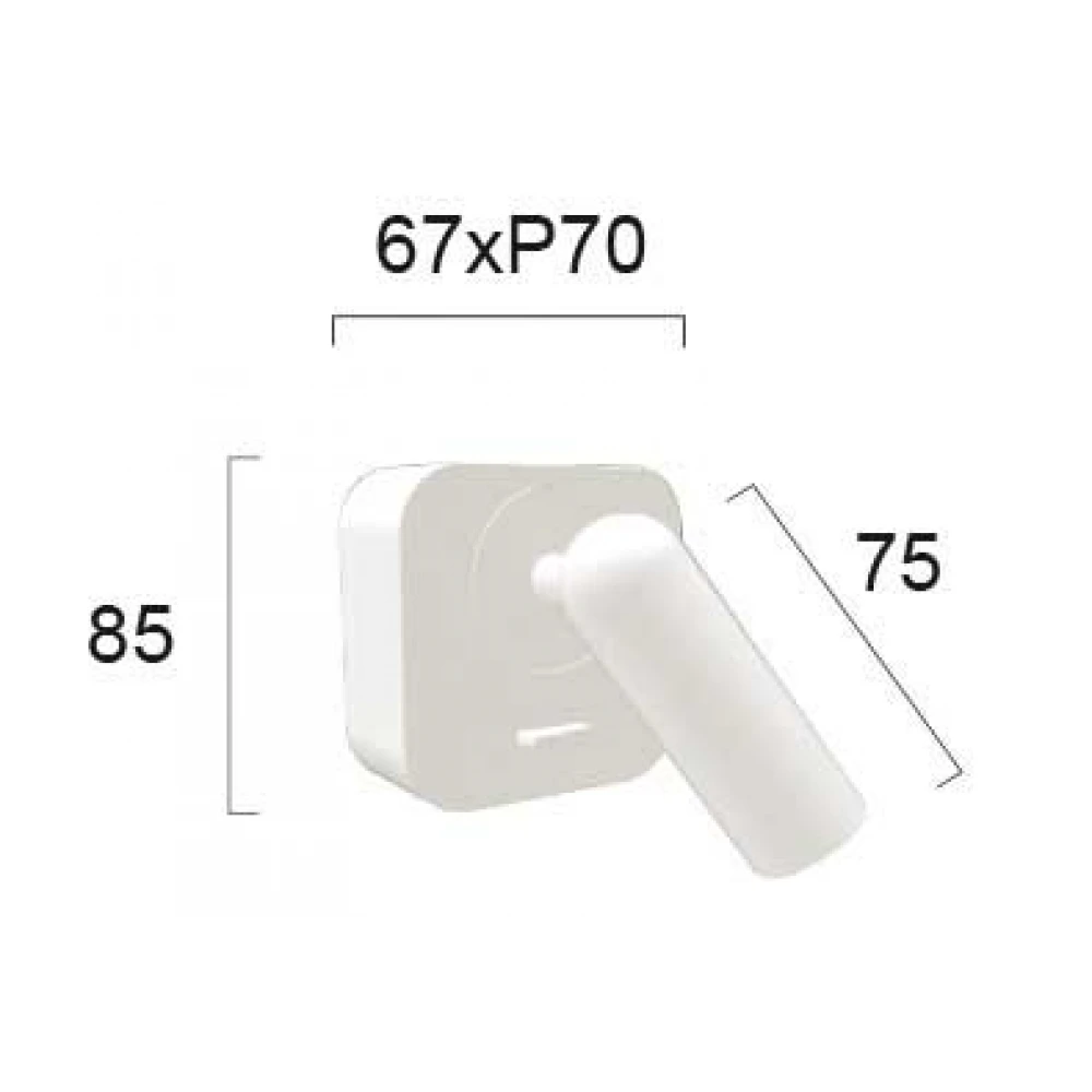 Απλίκα Ανάγνωσης Μεταλλική Σε Λευκό Χρώμα 3W 150lm EMMA Viokef