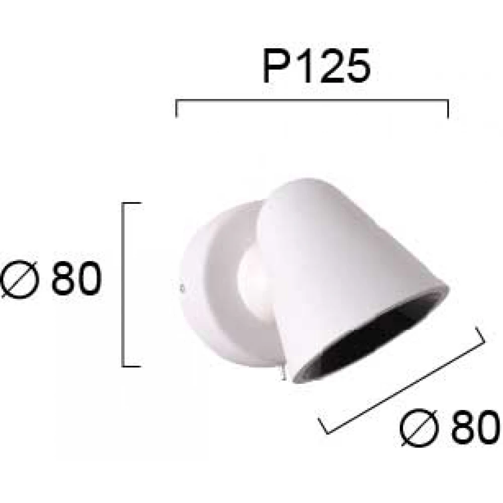 LED Απλίκα Μεταλλική Λευκή 5.6W ENZO - VIOKEF