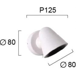 LED Απλίκα Μεταλλική Λευκή 5.6W ENZO - VIOKEF