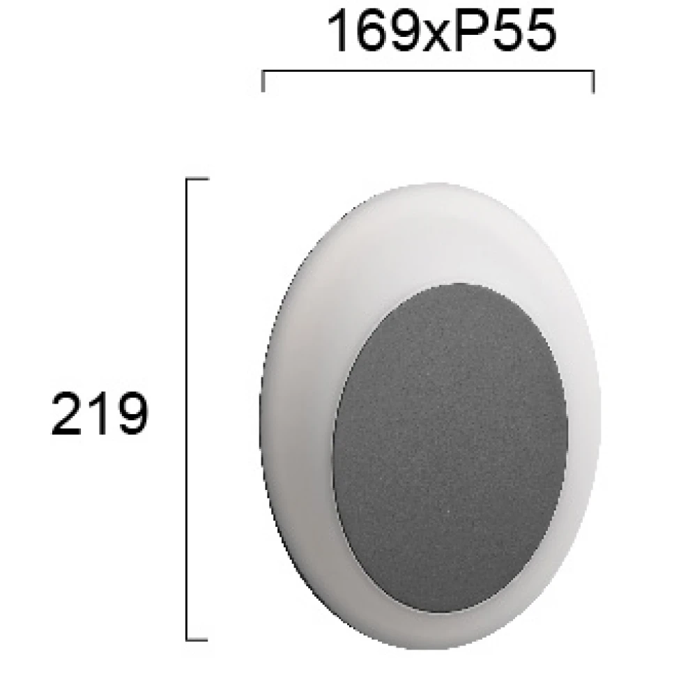 Απλίκα LED Αλουμινίου σε Ανθρακί με PC 13W IP65 ERODIUS - VIOKEF
