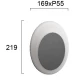 Απλίκα LED Αλουμινίου σε Ανθρακί με PC 13W IP65 ERODIUS - VIOKEF