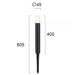 LED Στύλος Εξωτερικού Χώρου Ανθρακί 40cm 3W 200Lm 3000K IP65 FARO - Viokef