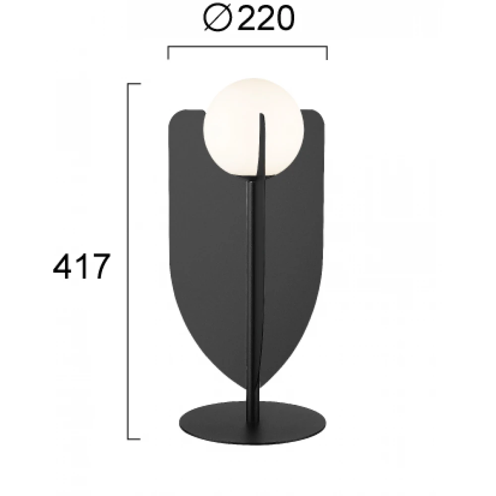 Φωτιστικό Επιτραπέζιο Μαύρο 1xGU9 Fedora Viokef