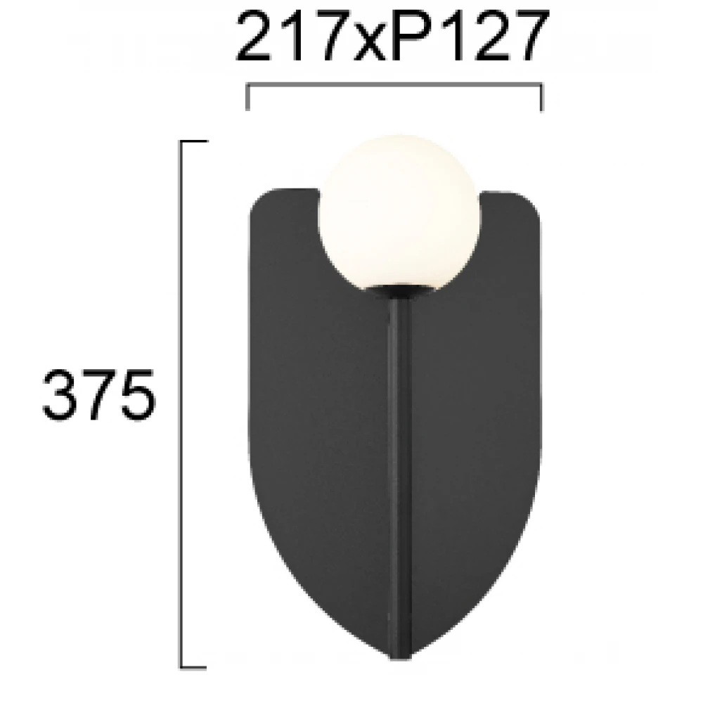 Φωτιστικό Τοίχου Μαύρο 1xG9 Fedora - Viokef