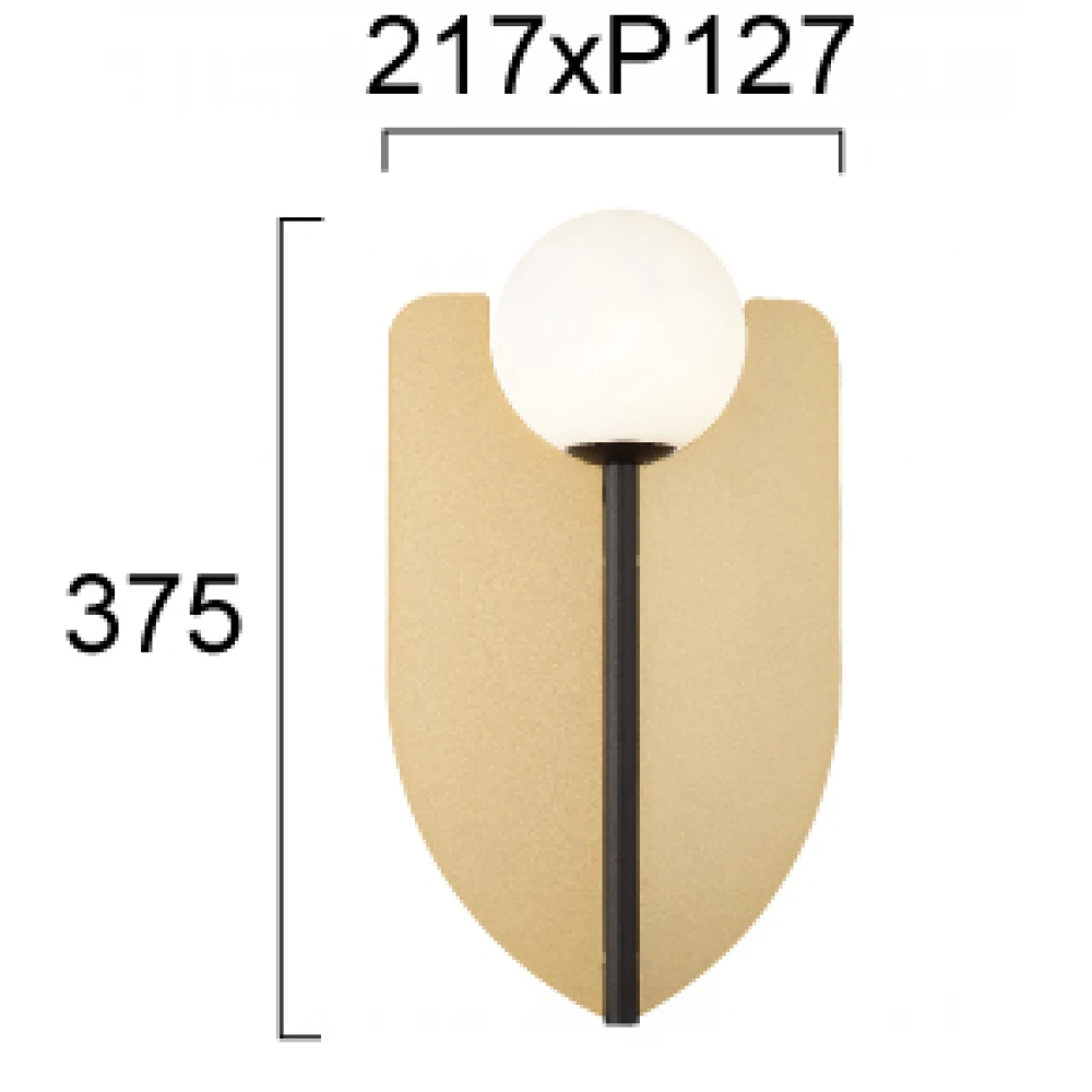 Φωτιστικό Τοίχου Χρυσό 1xG9 Fedora - Viokef