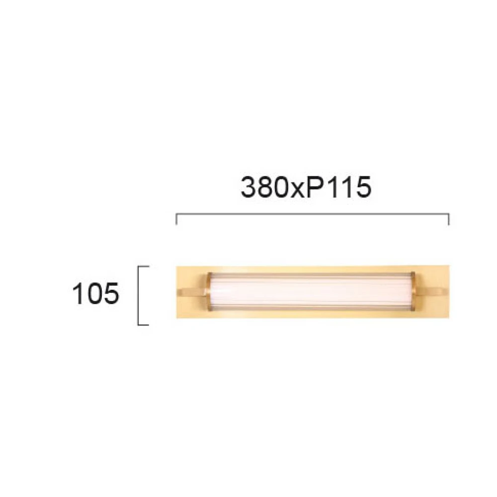 LED Απλίκα Γυάλινη Χρυσή - Λευκή 8W FRIDA VIOKEF