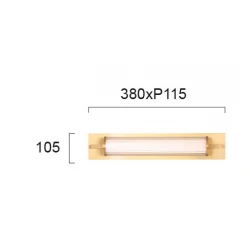 LED Απλίκα Γυάλινη Χρυσή - Λευκή 8W FRIDA VIOKEF