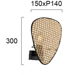 Φωτιστικό Τοίχου Μονόφωτο Από Rattan 1xE27 GHEISA VIOKEF