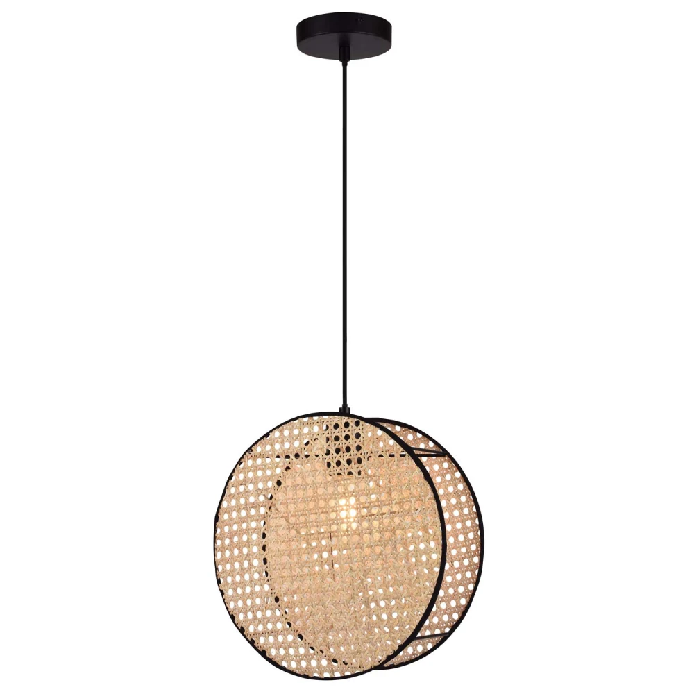 Κρεμαστό Φωτιστικό Μονόφωτο Από Rattan D30cm 1xE27 GHEISA VIOKEF