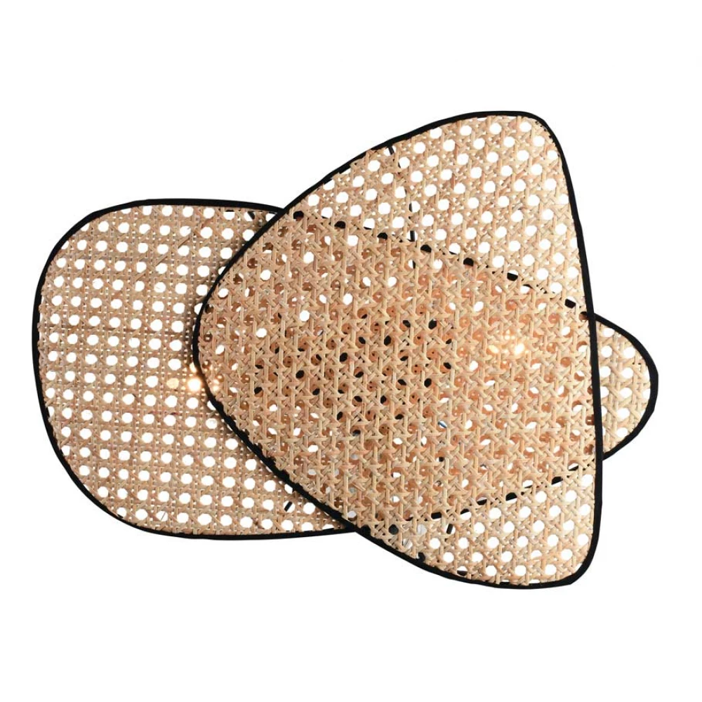 Φωτιστικό Τοίχου Δίφωτο Από Rattan 2xE27 GHEISA VIOKEF