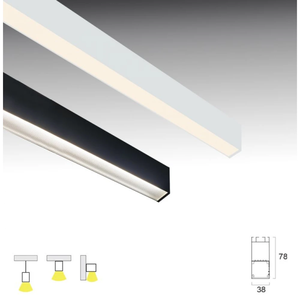 Γραμμικό Φωτιστικό με δυνατοτητα επιλογής τοποθετησης CIBA VIOKEF