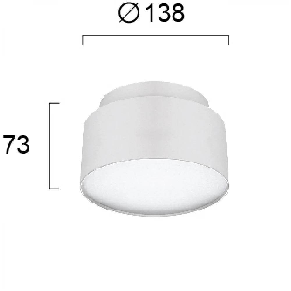 LED Φωτιστικό Οροφής Λευκό 21.8W D:130 Gabi