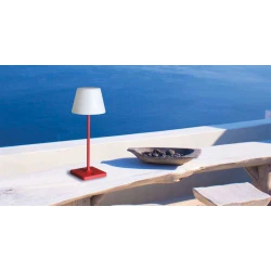 LED Επαναφορτιζόμενο Πορτατίφ Κόκκινο Dimmable IP44 2W 4000K HAPPY - VIOKEF