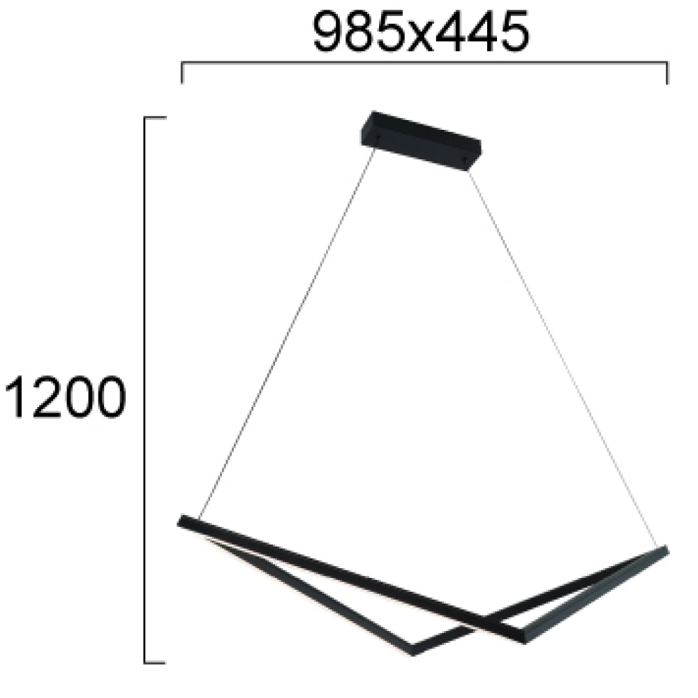 LED Κρεμαστό Φωτιστικό Ράγα 32W Isla - Viokef