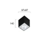 Σποτ Οροφής Σε Λευκό ή Μαύρο 97x97mm 1xGU10 SQUARE JHONNY - Viokef