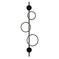 LED Απλίκα Αλουμινίου Μαύρη 20.6W JOCCO VIOKEF