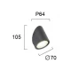 LED Φωτιστικό Τοίχου Αλουμινίου Σκούρο Γκρι 4W IP65 JUNO Viokef