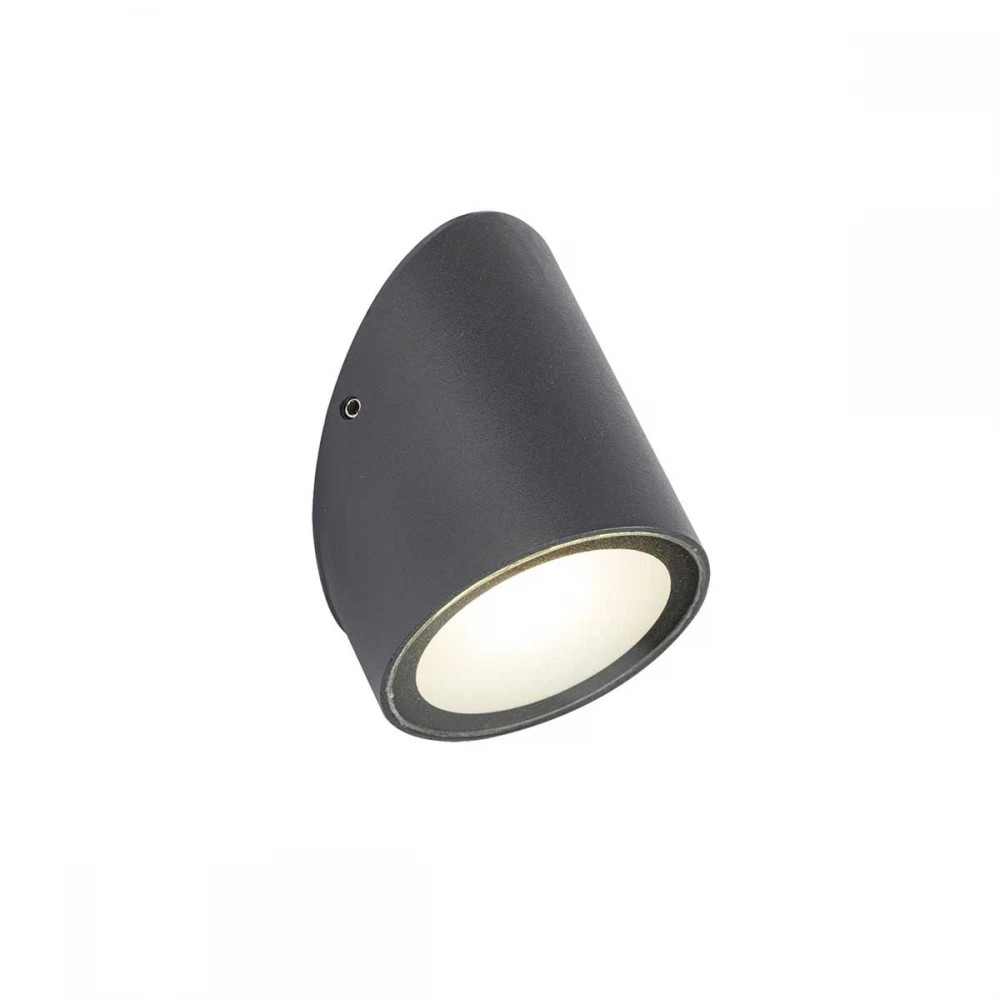 LED Φωτιστικό Τοίχου Αλουμινίου Σκούρο Γκρι 4W IP65 JUNO Viokef