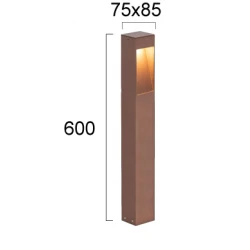 Στήλος Κήπου H:600 Καφέ LED 7W CRI93 IP65 Karl - Viokef