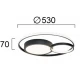 LED Φωτιστικό Οροφής Μαύρο 36W Karon Viokef