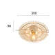 Φωτιστικό Οροφής - Τοίχου Από Rattan Ø30cm 1x E27 70W max LETA - Viokef