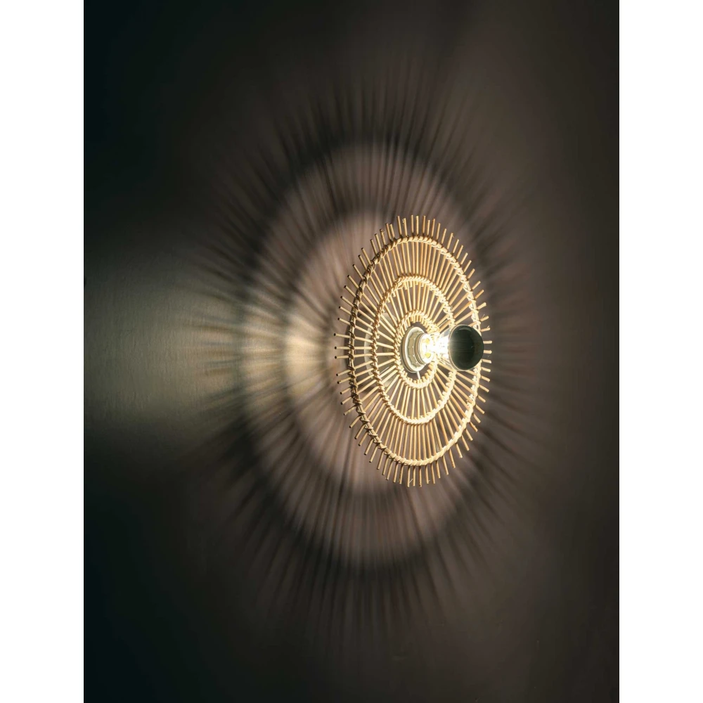 Φωτιστικό Οροφής - Τοίχου Από Rattan Ø30cm 1x E27 70W max LETA - Viokef