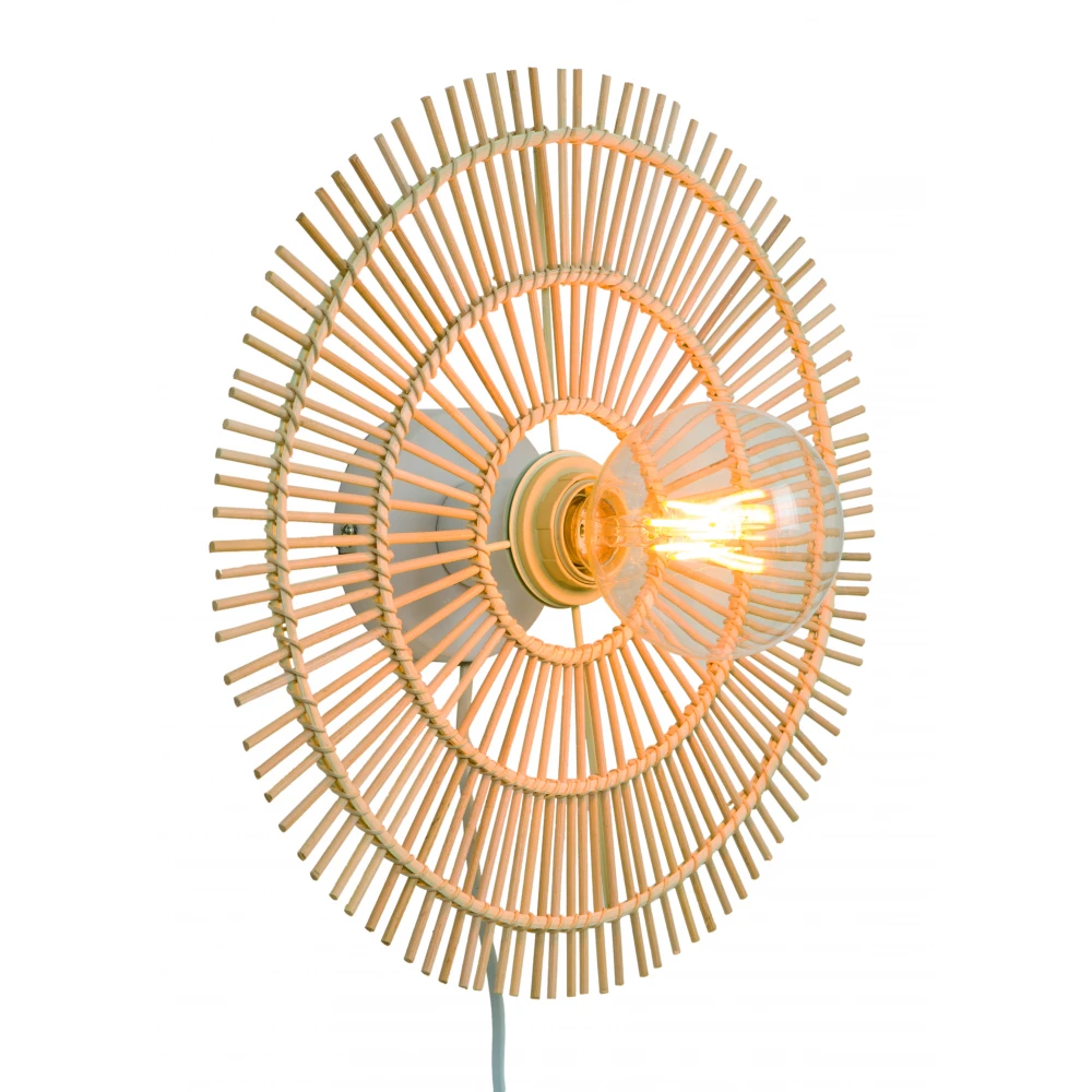 Φωτιστικό Οροφής - Τοίχου Από Rattan Ø30cm 1x E27 70W max LETA - Viokef