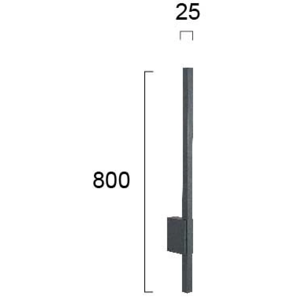 LED Απλίκα Αλουμινίου σε Ανθρακί 12,4W IP54 LIAM - VIOKEF