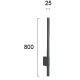 LED Απλίκα Αλουμινίου σε Ανθρακί 12,4W IP54 LIAM - VIOKEF