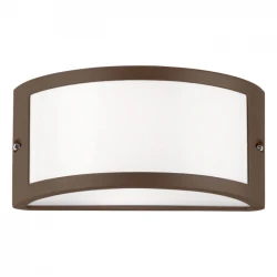 Εξωτερικού Χώρου Απλίκα Αλουμινίου Σε Καφέ Χρώμα Με Σκιάδιο PC IP44 Limnos VIOKEF