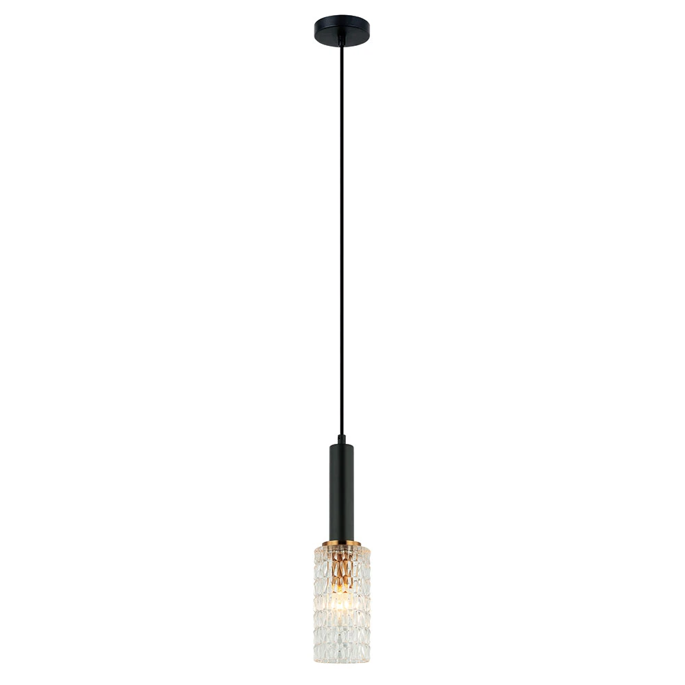 Κρεμαστό Φωτιστικό Μονόφωτο Με Γυαλί 1x E14 40W max LIRA - Viokef